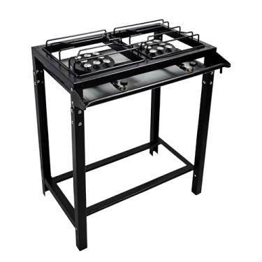 Imagem de Fogão Portátil Industrial Grande 2 Bocas Alta Pressão Roa