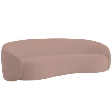 Imagem de Sofá 2 Lugares Amore 160cm Orgânico Luxo Recepção Escritório Linho Rosê