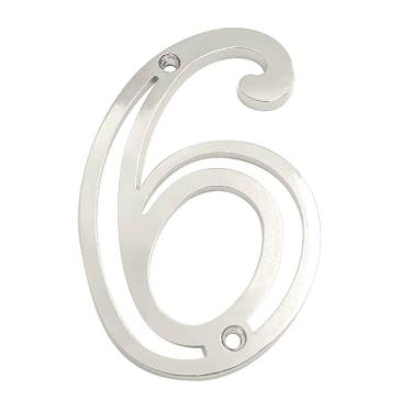 Imagem de Número Residencial Em Zamak Niquelado 6 - 95745 - Silvana