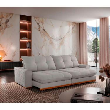 Imagem de Sofá Argo Veludo 02 Módulos 120 Cm B25cm Meu Sofá Online B026 Veludo Prata