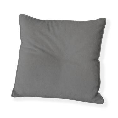 Imagem de Capa Para Almofada Quadrada Veludo 40x40cm - 7 Decor Cinza Escuro
