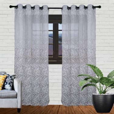 Imagem de Cortina Tecido Linho Bordado 3,00x2,50 Branco