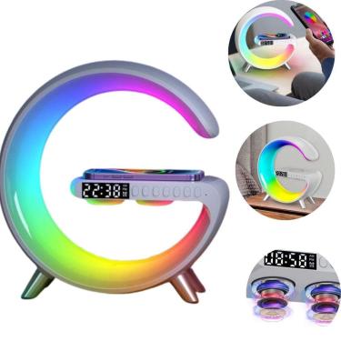 Imagem de Luminária Speaker Visor Fino Carregador Indução -Entrega