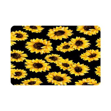 Imagem de ruhuayoupin Tapete De Secagem Louça Ruhuayoupin, Dobrável, Para Bancada Cozinha, Absorvente Sobre A Pia, Escorredor Grande Multiuso, Almofada Fácil Limpar 12*16 (Girassol)