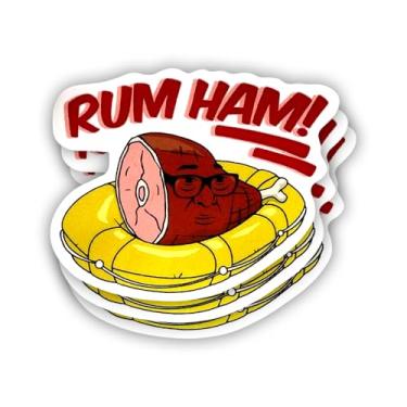 Imagem de (3 peças) Adesivo de presunto com rume com frases motivacionais sarcásticas decalque de vinil com citação humorística para Kindle, laptop, garrafa de água, capacete rígido de telefone, adesivo de