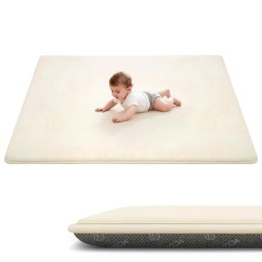 Imagem de ACOMOPACK Tapete de brinquedo de bebê de 3,3 cm de espessura para chão 150 x 180 cm - Tapete grande de espuma viscoelástica repelente à água e antiderrapante para crianças, crianças, tapete de