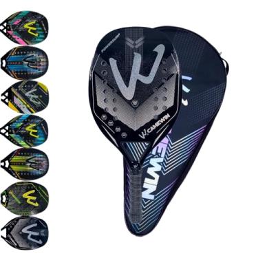 Imagem de Raquete Beach Tennis Carbono 3K Profissional Com Capa Protetora Leve e Equilibrada (Powersurf)