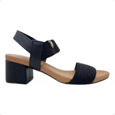 Imagem de Sandalia Fem Salto Medio Grosso Modare 7187.100-27520.96782, Preto, Ca
