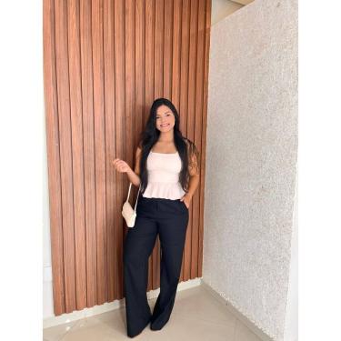 Imagem de Blusa De Alça Canelada Com Babados Na Barra Crisconf