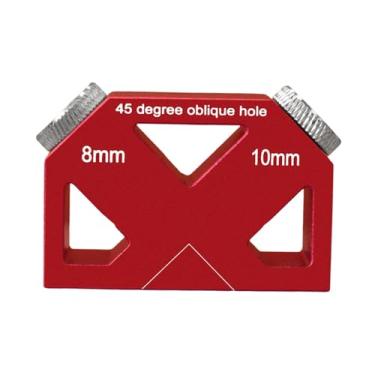 Imagem de harayaa Gabarito para cavilhas em madeira, ferramenta de centro de perfuração para tábua de madeira, guia de perfuração em liga de alumínio, localizador