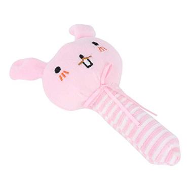 Imagem de Generic Brinquedo de Chocalho de Mão de Animal de Pelúcia Bonito para Infantil, Brinquedo de Chocalho de bebê Seguro para Desenvolvimento de Sentidos, Campainha Amarela para Presente Perfeito de chá