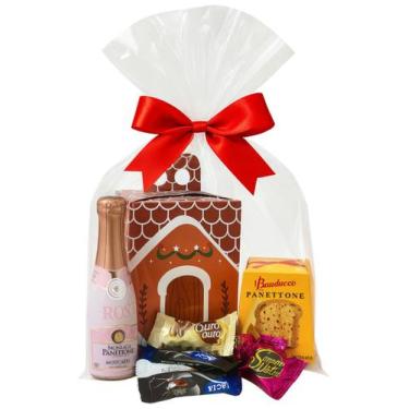 Imagem de Cesta Premium Especial de Natal Panettone Espumante Bombons - Lacta