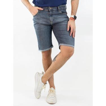 Imagem de Bermuda Masculina Slim Jeans Barra Dobrada Elastano Anticorpus-Masculino