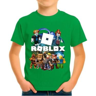 Imagem de Camiseta Camisa Infantil Juvenil Gamer Roblox MD4 - Casetal, Verde, 8