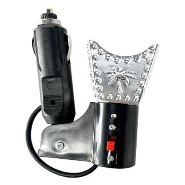 Imagem de Baoblaze Queimador de incenso elétrico para carro, dispositivo criativo, acessório decorativo para automóvel, difusor de aroma de metal para carro, Prata