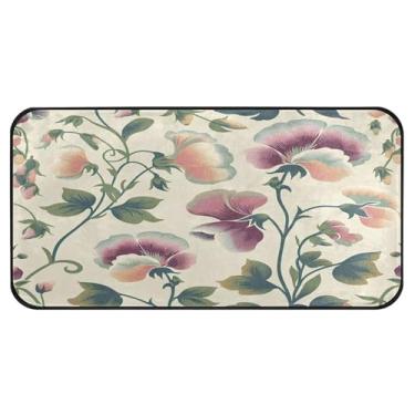 Imagem de Burbuja Tapete retrô para cozinha 51 x 99 cm, tapete lavável antiderrapante com suporte de borracha, tapete para cozinha, sala de estar, banheiro, decoração de casa