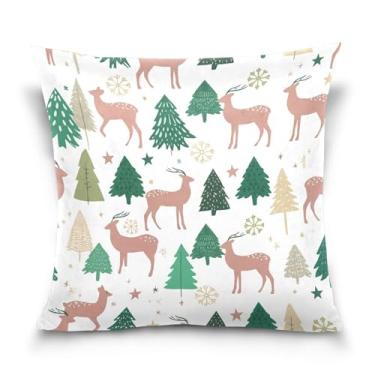 Imagem de Burbuja Capas de almofada 45,7 x 45,7 cm, capa de almofada de veludo macio de árvore de inverno decorativa para sofá, sala de estar, quarto