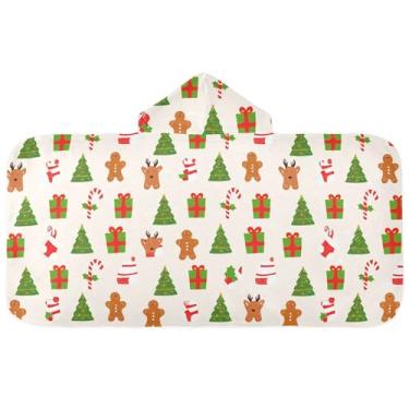 Imagem de Burbuja Toalha de banho com capuz de laço rosa para crianças, toalha de praia de pelúcia macia absorvente para chá de meninas e meninos 3-10 anos, 61 x 127 cm