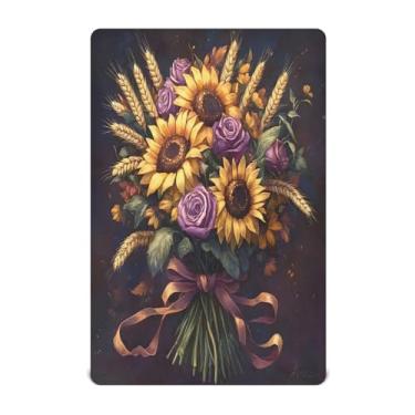 Imagem de STAYTOP Lençóis de berço lindos girassóis para meninos e meninas, lençol com elástico para berço padrão e colchão infantil, lençol de microfibra supermacia, 132 x 71 cm