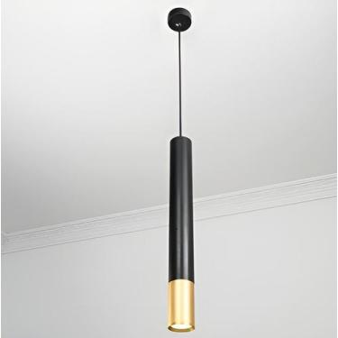 Imagem de Pendente Metálico Moderno Tubular Slim Bicolor Para 1 Mini Dicroica 30