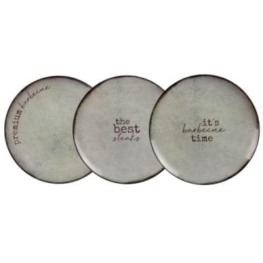 Imagem de Prato Raso Tramontina Churrasco Rustic 28cm Porcelana Decorada Avulso Sortido