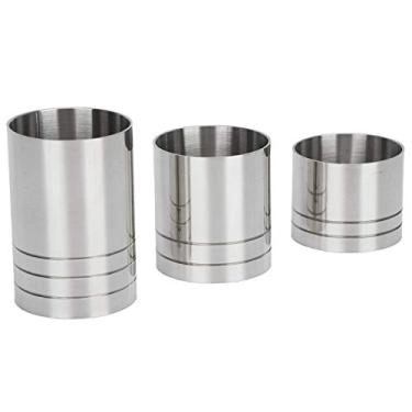 Imagem de Dpofirs Conjunto de Copo de Medição de Barra de Aço Inoxidável, Jigger de Coquetel para Acessórios de Bar, 25ml + 35ml + 50ml para Bar Doméstico
