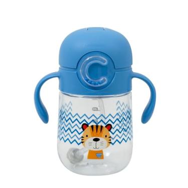 Imagem de Copo Infantil Tritan 300ml – Canudo Antivazamento com Tigre Fofo