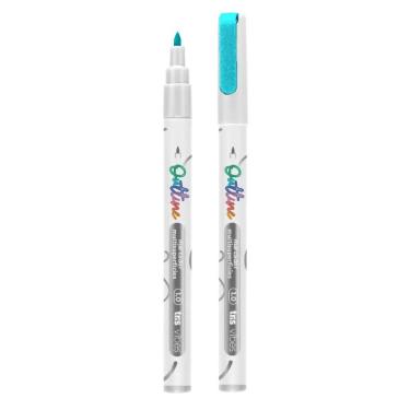 Imagem de Marcador Multisuperficies Vibes Outline 1.0 Com Efeito Contorno Ponta Triangular Tris Azul Claro