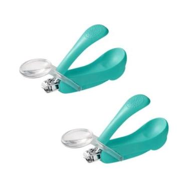 Imagem de Bebê infantil cortador de unhas ferramentas crianças lupa vidro dedo c