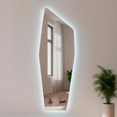 Imagem de Espelho com Led Mod Moai 150x50 Decorativo para Sala Quarto Banheiro Orgânico Grande de Parede (Led Frio)