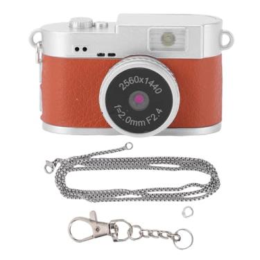 Imagem de Jectse Câmera Digital Com Chaveiro 2K HD, Mini Câmera Portátil Com Lente Ultra HD e Tela Colorida de 1,47 Polegadas para Gravação de Estudo de Viagem (BROWN)