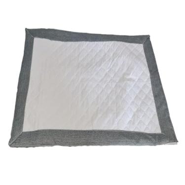 Imagem de Tapete Higiênico Pet Impermeável Grande Reutilizável, Lavável, Microfibra, 70x100cm, Base Matelada (Chumbo, Grande)