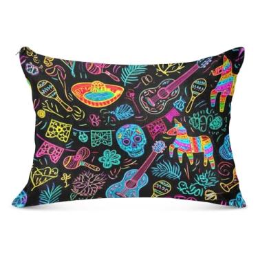 Imagem de Cool Maximalism Skull Black Flanela Fronha Decorativa Padrão Queen King Size Fronha de Cama Grande Estampa Queen Size, 50,8 cm x 76,2 cm