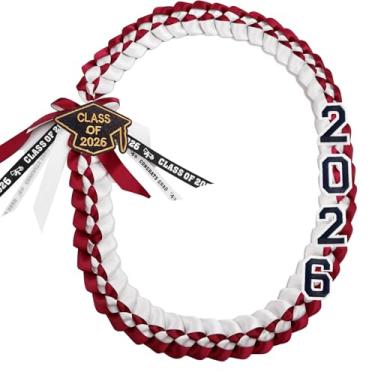 Imagem de FOMOMDI Colar trançado de formatura 2026 Leis para graduação, para estudantes universitários, materiais de festa de pós-graduação, 2026, Poliéster, Sem Pedra Preciosa