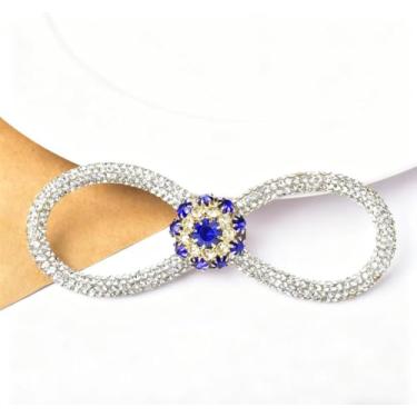 Imagem de Broche de laço de corda de strass de cristal elegante nó redondo broche de lapela acessório decorativo para camisas, casacos, cachecóis e estilo de roupa diário ou formal, Medium, Plástico, Sem Pedra