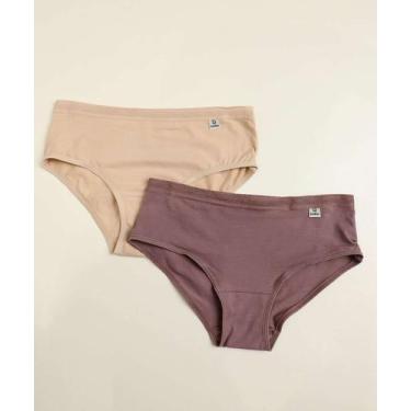 Imagem de Kit 2 Calcinhas Tanga Renda DelRio-61021, Bege, Roxo, P