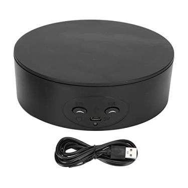 Imagem de Suporte giratório de 360 graus, toca-discos elétrico para garrafas de vinho, relógios cosméticos, capacidade de carga de 3 kg, operação silenciosa, alimentado por USB ou bateria, sentido anti-horário