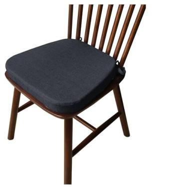 Imagem de Yadlan Almofadas para cadeira de sala de jantar, almofadas para cadeiras de cozinha antimanchas, com laços antiderrapantes, almofada de assento macia para banquinho, jardim E14 40 x 38 x 33 * 8 cm