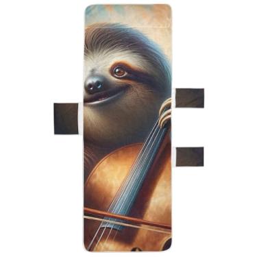 Imagem de Linda preguiça cello chaise lounge capa de cadeira toalhas de praia lounge piscina poltrona engraçada 85 x 76 centímetros