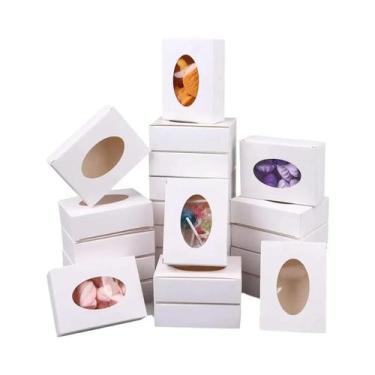 Imagem de Mini Caixa De Papel Kraft Com Janela Para Sabonetes Artesanais, Doces 