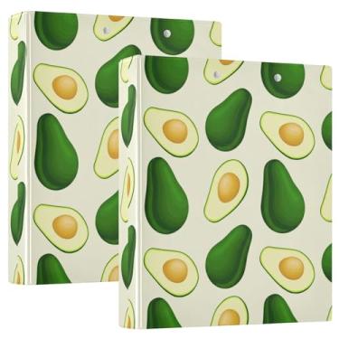 Imagem de Fichários de 3 anéis verdes de abacate personalizados, 3 polegadas, 200 folhas, 3 pastas de anéis, fichário de escritório, 31,5 x 27 x 6 cm, 1 pacote