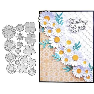 Imagem de Moldura de flores 3D, moldes de metal, flores florais 3D, estênceis cortados para scrapbook, cartões, álbum de fotos, moldes decorativos de papel em relevo, para fazer scrapbooking, cartões
