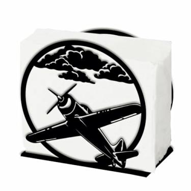 Imagem de SUPERDANT Porta-guardanapos de aeronaves para mesas, camada de nuvem, dispensador de papel para guardanapo de papel para cozinha, mesa de jantar, bancada, suporte de metal para piquenique ao ar livre