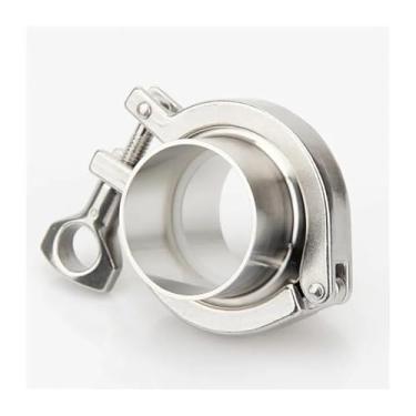 Imagem de ROUPWKWO Ferrule de solda tripla braçadeira de 4" (102 mm) + braçadeira tripla + conjunto de união de vedação de silicone, aço inoxidável 304 para fermentação caseira