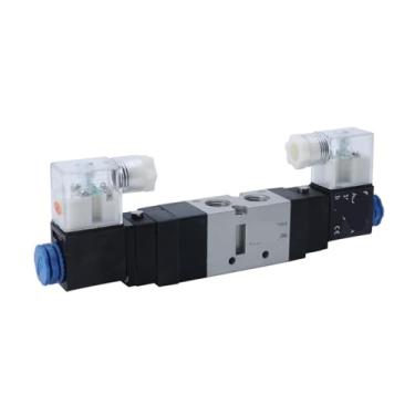 Imagem de PXNQMTJM Válvula solenoide KVF3530 série VF 5 vias 2 posições sem energia segurando válvula direcional pneumática (Cor: tipo de suporte de lâmpada, tamanho: AC110V)
