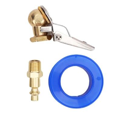 Imagem de LiebeWH Mandril de Ar de Travamento Com Rosca Fnpt de 1/4 pol. Bocal de Inflação de Pneu de Fluxo Fechado de Latão para Infladores e Compressores