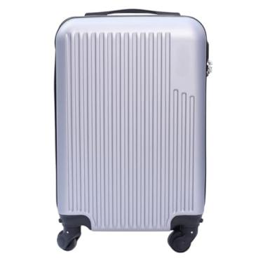 Imagem de Mala de Viagem Bordo 10kg ABS com Cadeado, Divisória Interna, Rodinhas 360° Padrão ANAC(Cinza,9KG (48X28X25))