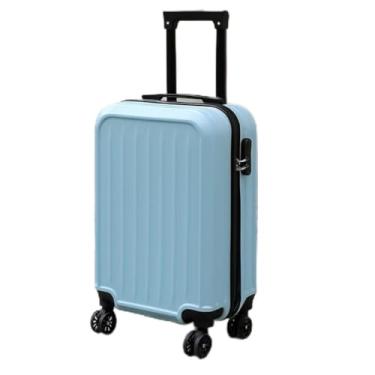 Imagem de Mala de Bordo ABS 55cm com Cadeado Rodinhas 360° Bagagem de Mão até 10kg(Azul Claro)