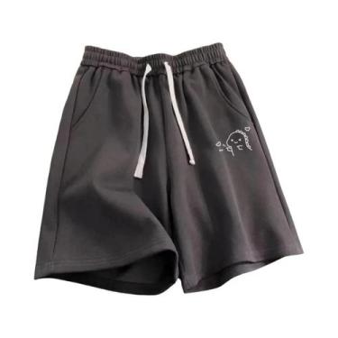 Imagem de Bermudas Casuais Masculinas Oversized M-8XL Com Estampa Divertida Moda