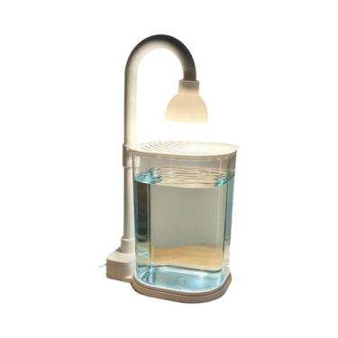 Imagem de Kit Inicial De Aquário Mini Pequeno Com Luz Para Mesa De Sala De Estar